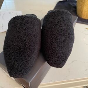 Vince Camuto Plush faux shearling slip on loafers